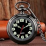 Classic Uncovered Men's Pocket Watch, Pocket Watches with Chain for Men - Image 3