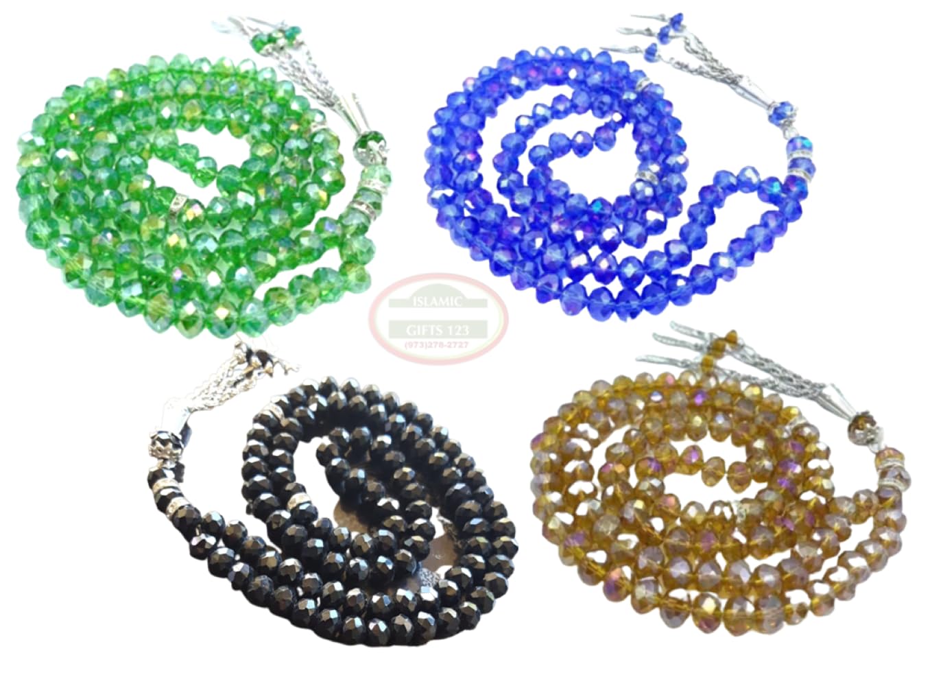 8mm Crystal Islamic Prayer Beads - Tasbeeh Misbaha In Bulk - Islamic Gift 123 - Foto 2