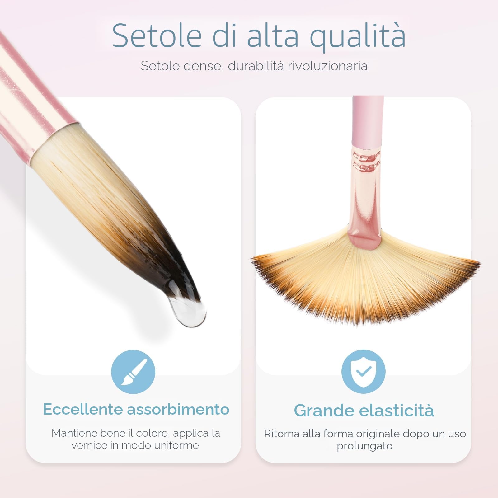 Nicpro 30 pezzi Pennelli per Dipingere, Pastello Estetici con Spatola e Rullo in Tessuto, Pennelli per Pittura Acrilica, Olio, Acquerello, Guazzo, Forniture Artistiche per Artisti e Principianti