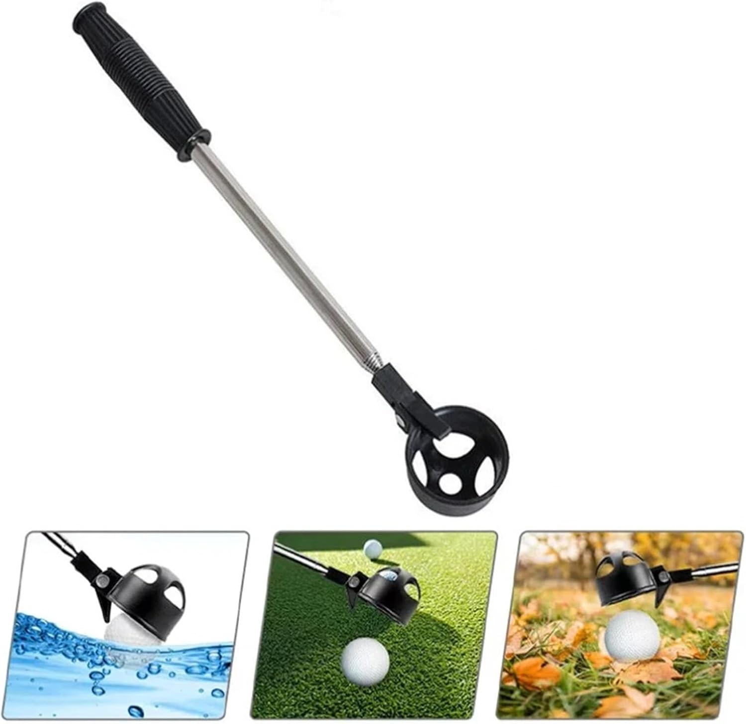 Golf Ball Retriever Telescopic 2pcs Retractable Golf Ball Picker Stainless Steel Portable Tools Telescopic Automatic Locking