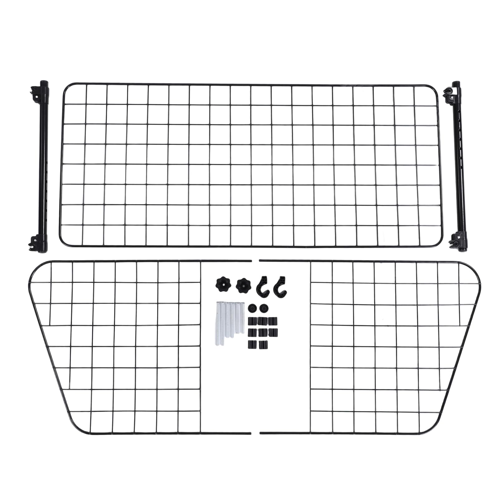 Barreras para Coches para Perros, Protector para Mascotas de Malla de Alambre Ajustable con Revestimiento de Pintura para SUV, Camiones, Sedanes y Hatchbacks