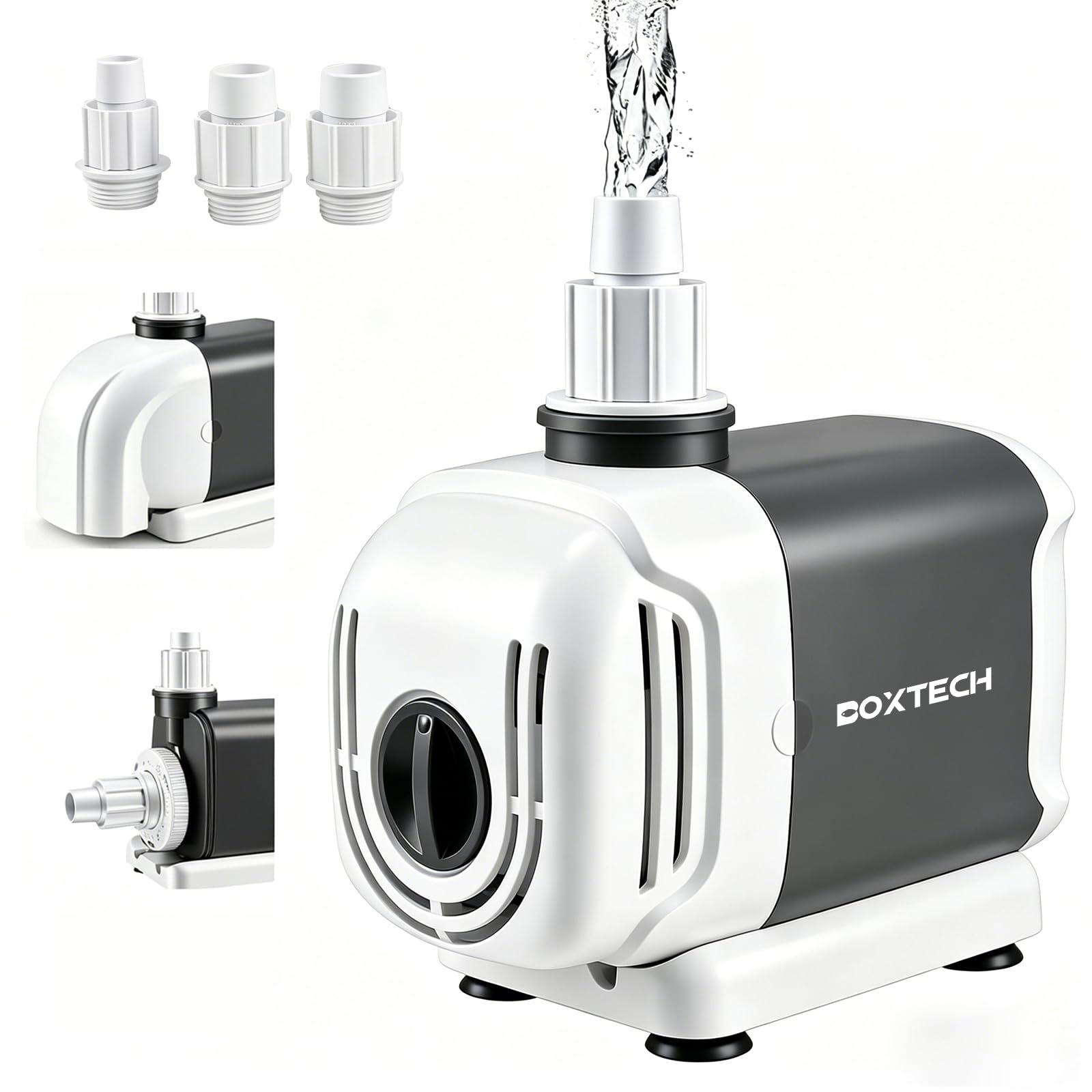 Boxtech Pompa wodna do akwarium, pompa do stawu, pompa do akwarium, akwarium, ogrodu (15W-1000L/H)