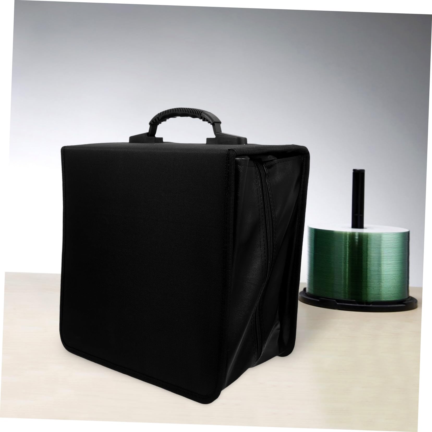 Ipetboom Tragbarer CD Binder aus Pu Leder mit Tragegriff für 500 Discs | Schwarz, für Reise und Büro, Schützt Discs, Große Kapazität, mit Polyester und Pvc Elementen