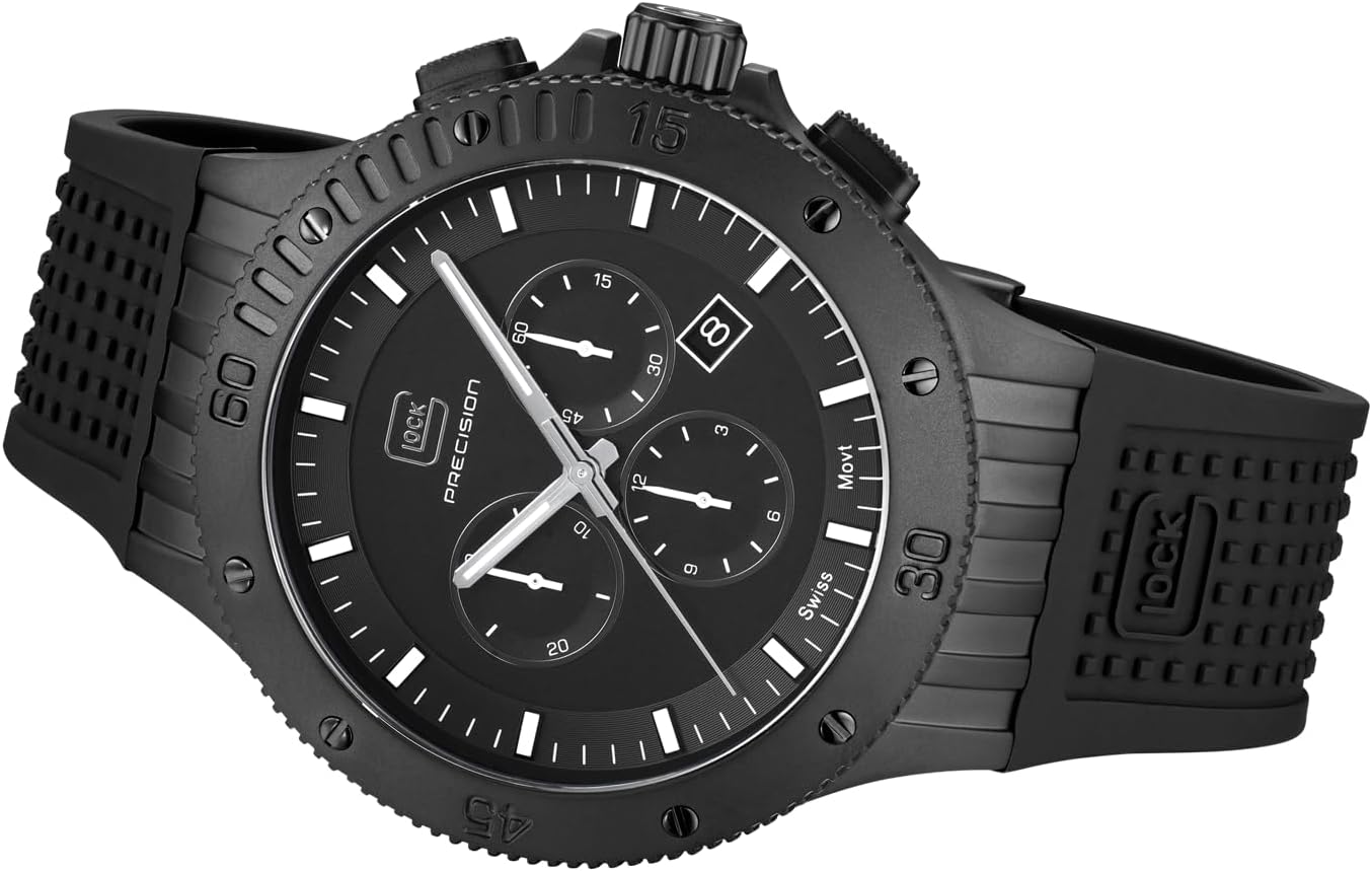 GLOCK Men's Quartz Watch | 44mm case | Wristwatch with Steel case and Date Display | Men's Watch with Swiss Super-LumiNovapointers and Indices | GW-42 - Image 2