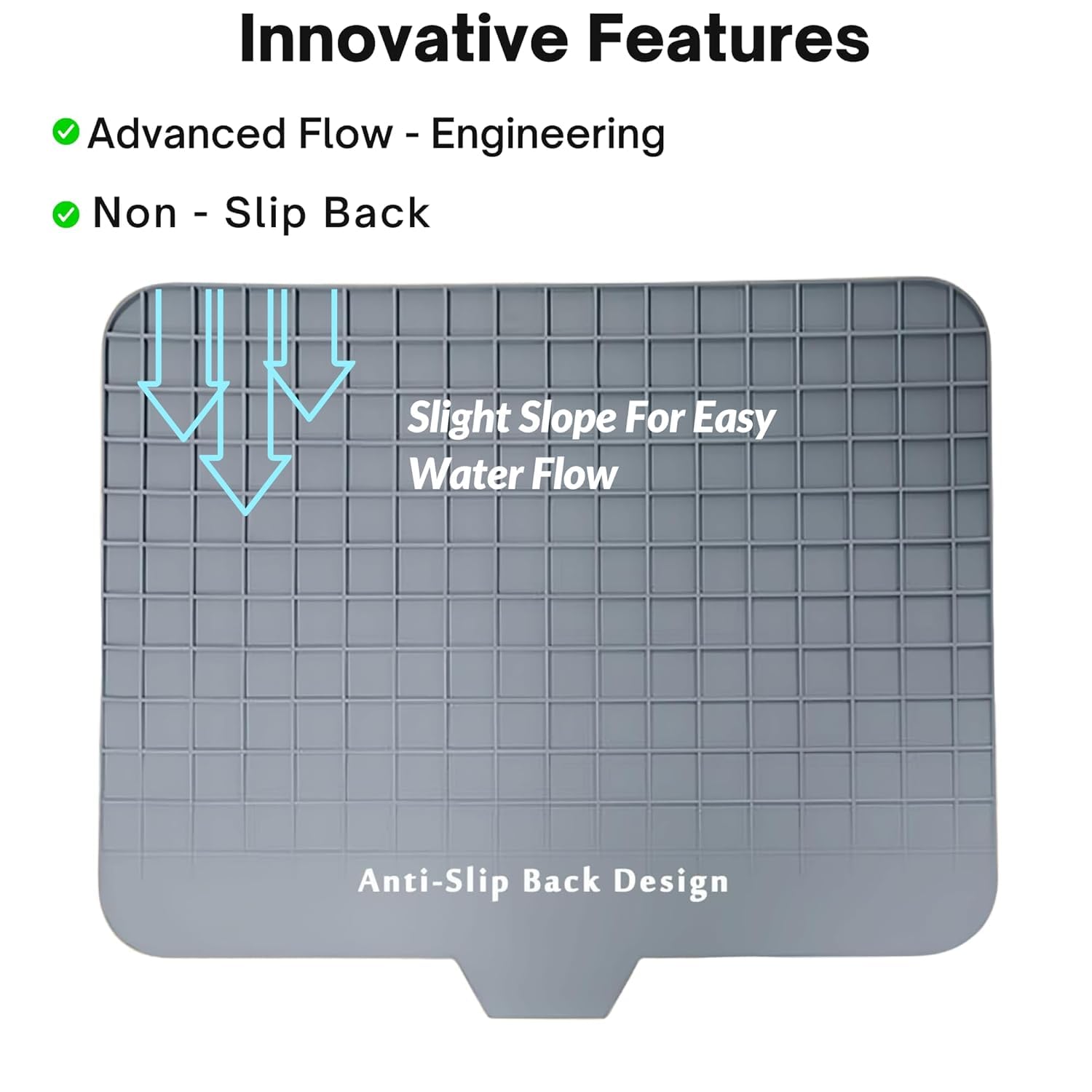 HAKKU Silicone Dish Drying Mat - Non Slip & Quick Dry -2 HAKKU Silicone Dish Drying Mat - Non Slip & Quick Dry -2