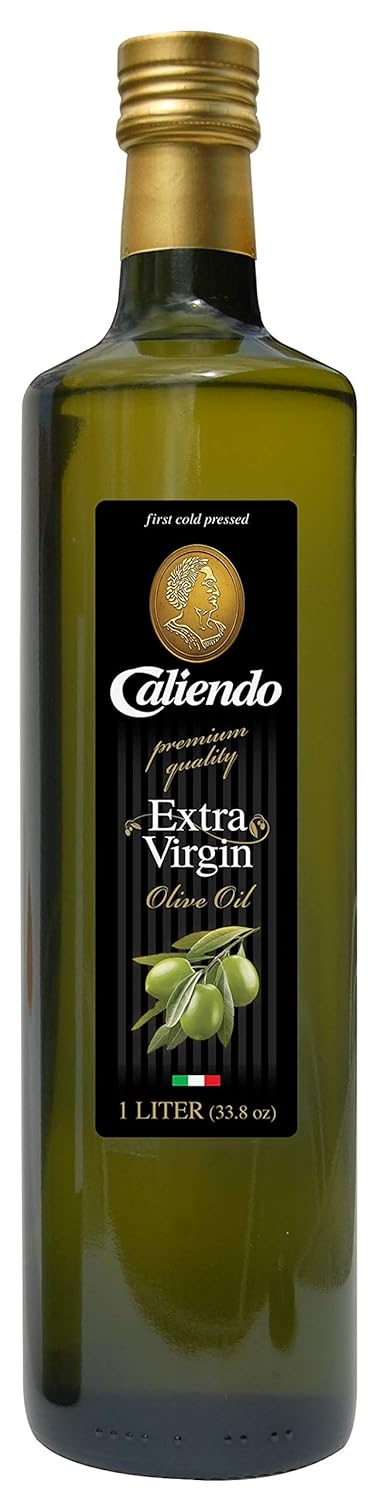 Caliendo Premium Extra Virgin Olive Oil, Authentic Full Bodied-Flavor - 1L (33.8 Fl Oz) Bottle