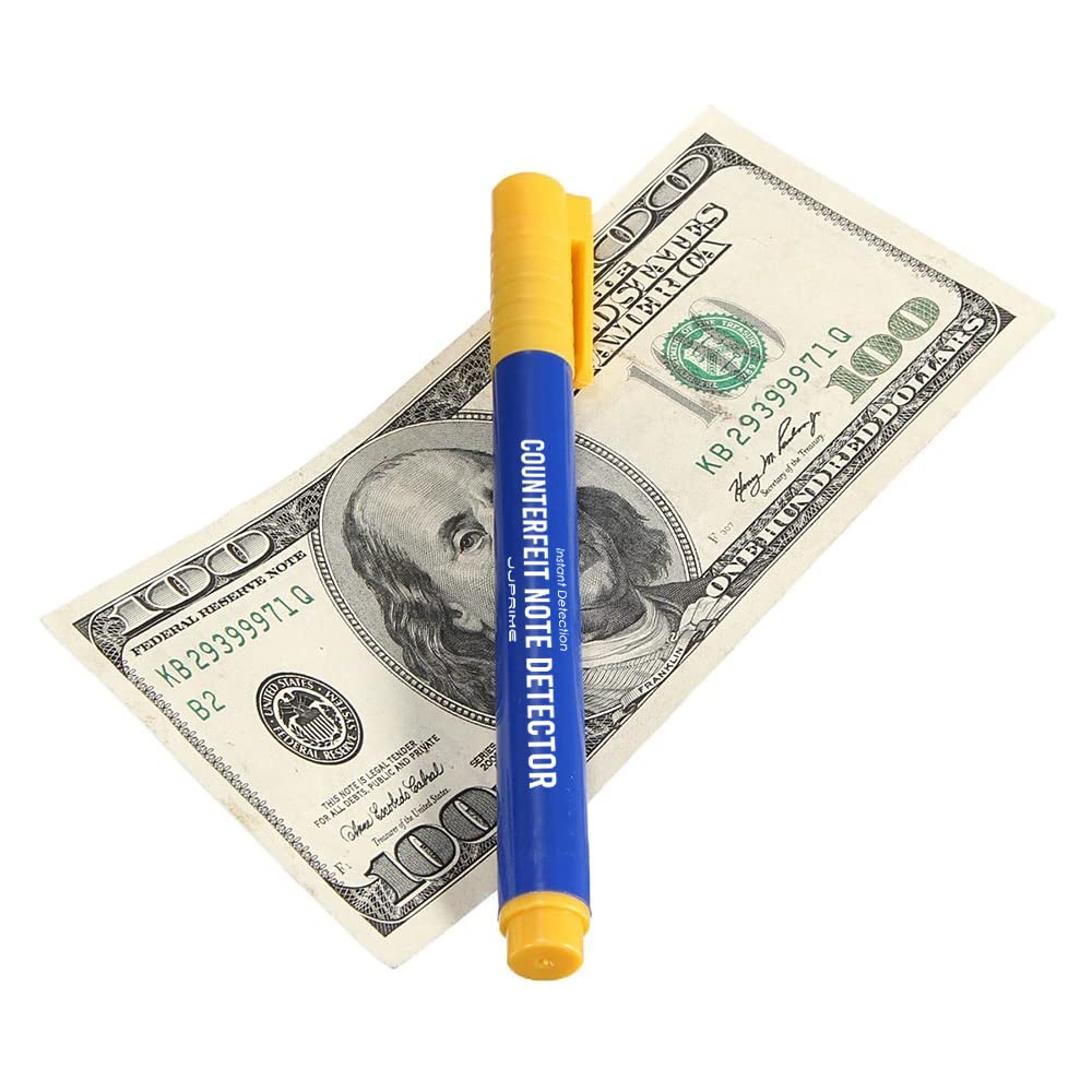 Black Plastic Fake Money Checker Pocket Size Counterfeits Money Detector Pen Portable for Money Test - 7