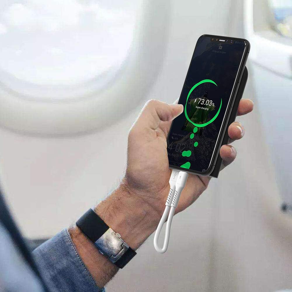 6 inch Short USB C Cord Fast Charge 5 Pack Durable USB A to USB Type C 3A Fast Charging Cable for Charging Station Compatible with Samsung Galaxy Note 20 A20 A51 S10 S20 Plus Ultra LG Stylo K51 : Cell Phones & Accessories