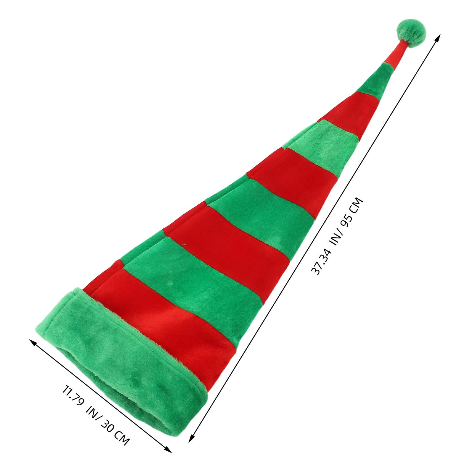 Gorro de Navidad Creativo y Divertido, Sombrero Largo y Moldeable de Tela y Hierro y Accesorios para Fotos Adecuado para Fiestas Navideñas