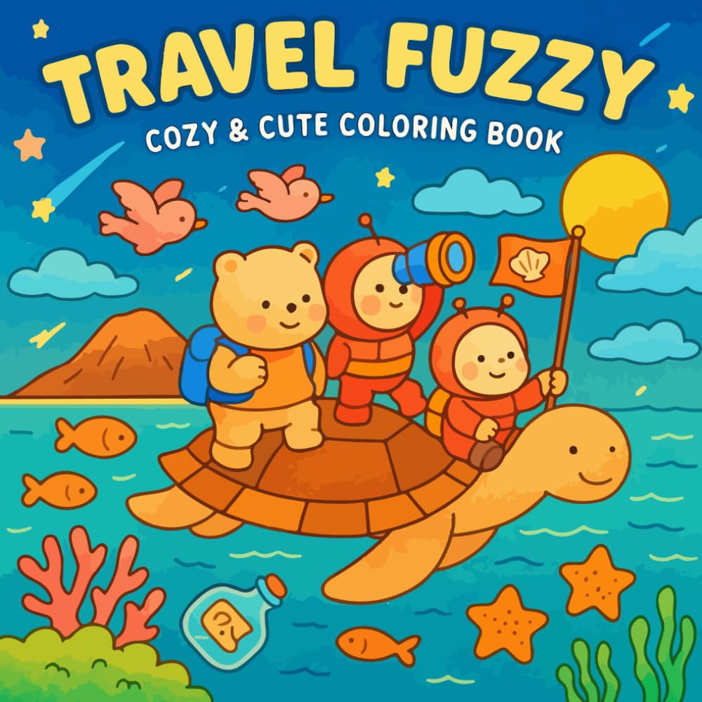 Travel Fuzzy: Cozy & Cute Coloring Book