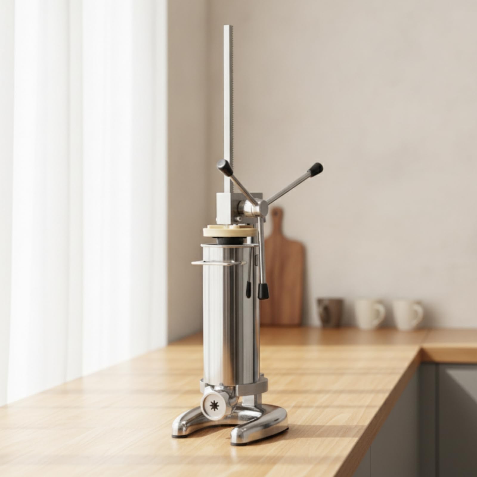 Churrera Manuale da Banco Attrezzatura Con Trafile Intercambiabili, Macchina per Churros in Acciaio Inox, Professionale, Pasticceria, Pasticceri