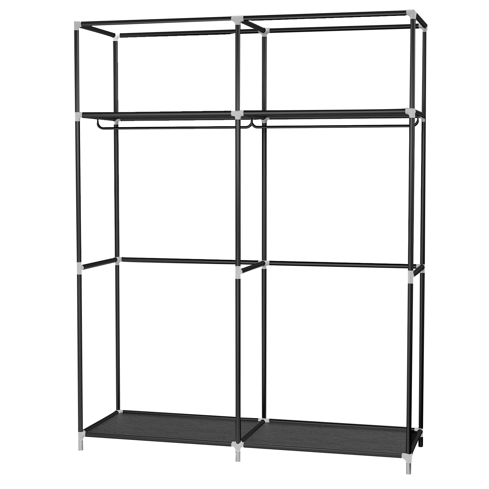 LANTUS Armadietto portaoggetti pieghevole – guardaroba guardaroba in tessuto non tessuto con chiusura a cerniera – guardaroba, armadio da campeggio (105 x 45 x 170 cm, grigio scuro)