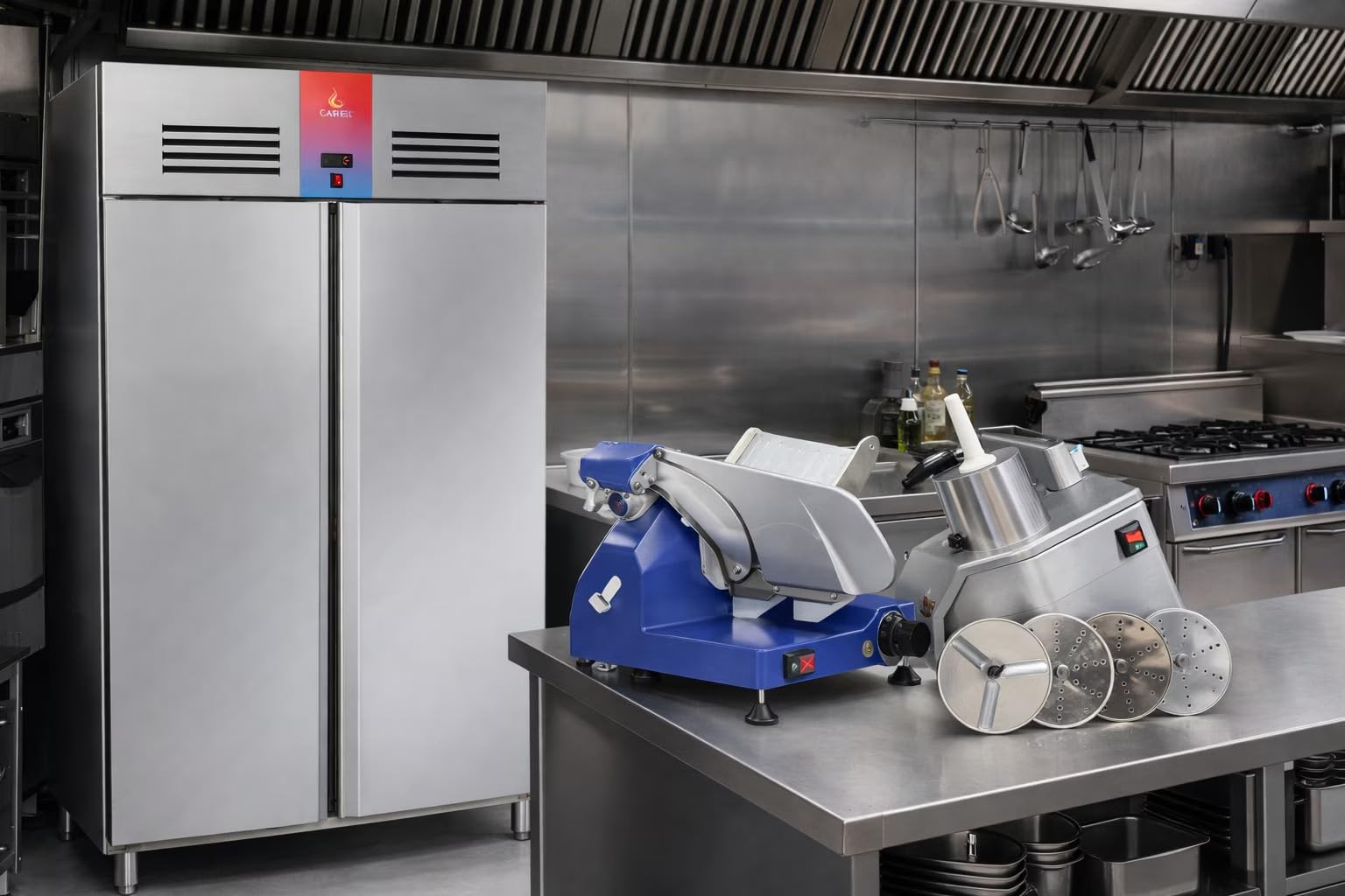 Armario Frigorífico Industrial 2 Puertas y 4 Puertas Acero Inoxidable, 1300L, Refrigeración Ventilada No Frost, +2/+8°C, Tropicalizado Clase C, Frigorífico Profesional Hostelería