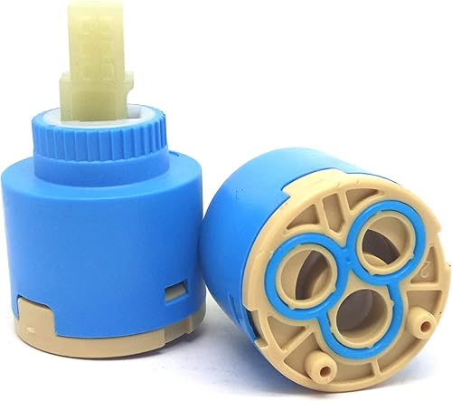 Vista 5 de 2 piezas de repuesto de válvula de facuet de cerámica, piezas de repuesto de cartucho de grifo de cerámica (diámetro 25mm/1in)