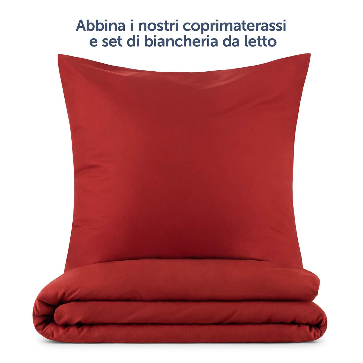 Blumtal Federe Cuscini Divano 40x60 cm - Set di Copricuscini per Divani in Microfibra a 2 Pezzi con Chiusura a Zip, certificati Oeko-Tex, extra morbidi e lavabili - Rosso Aurora