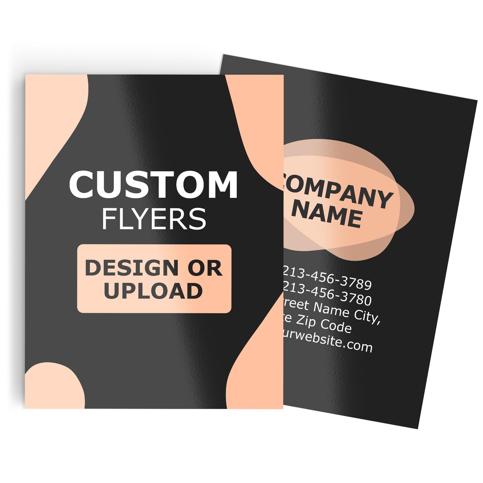 GotPrint Custom Bulk Flyers, Glossy, Vertical | Upload Design or Add Text | Personalized Photo | Double-Sided Printing Available, 8.5 X 11 Vertical,