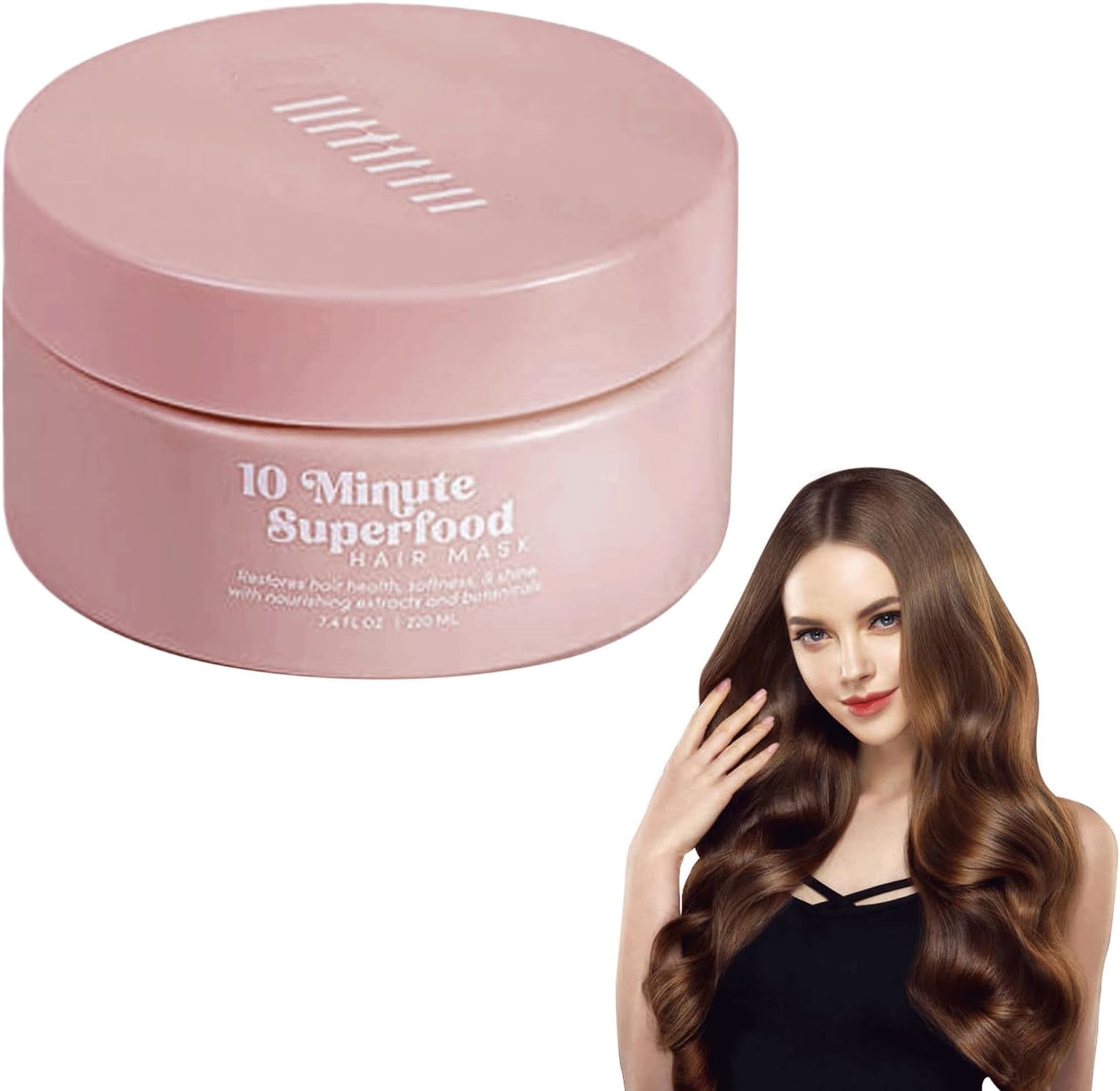 Glimmmer Hair Mask - 10 Minute Superfood Hair Mask, Superfood Vitamin Infusion for Thicker, Fuller, Softer Hair (1Pcs)