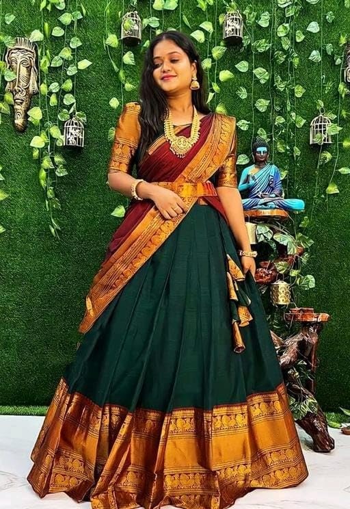 Image of RENVAANI FASHION Women's Traditional Semi-Stitched Lehenga Choli | Lehenga Choli for Women | Ethnic Wear Heavy Lehenga Choli With Dupatta