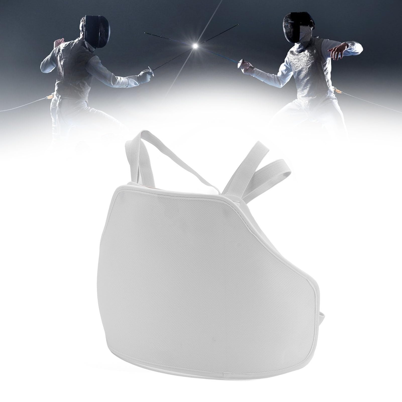 Luocute Protezione per il Torace da Scherma, Protezione per il Torace da Uomo Leggera Ed Ergonomica in Plastica Ad Alta Resistenza Certificata FIE, con vestibilità Comoda per