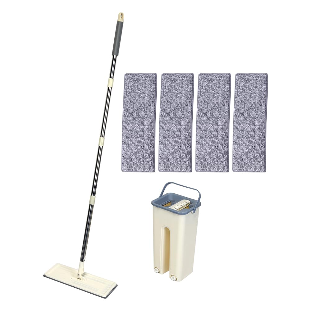 Multipurpose Microfiber Bathroom Mop Set with Bucket – Water Absorption & E
