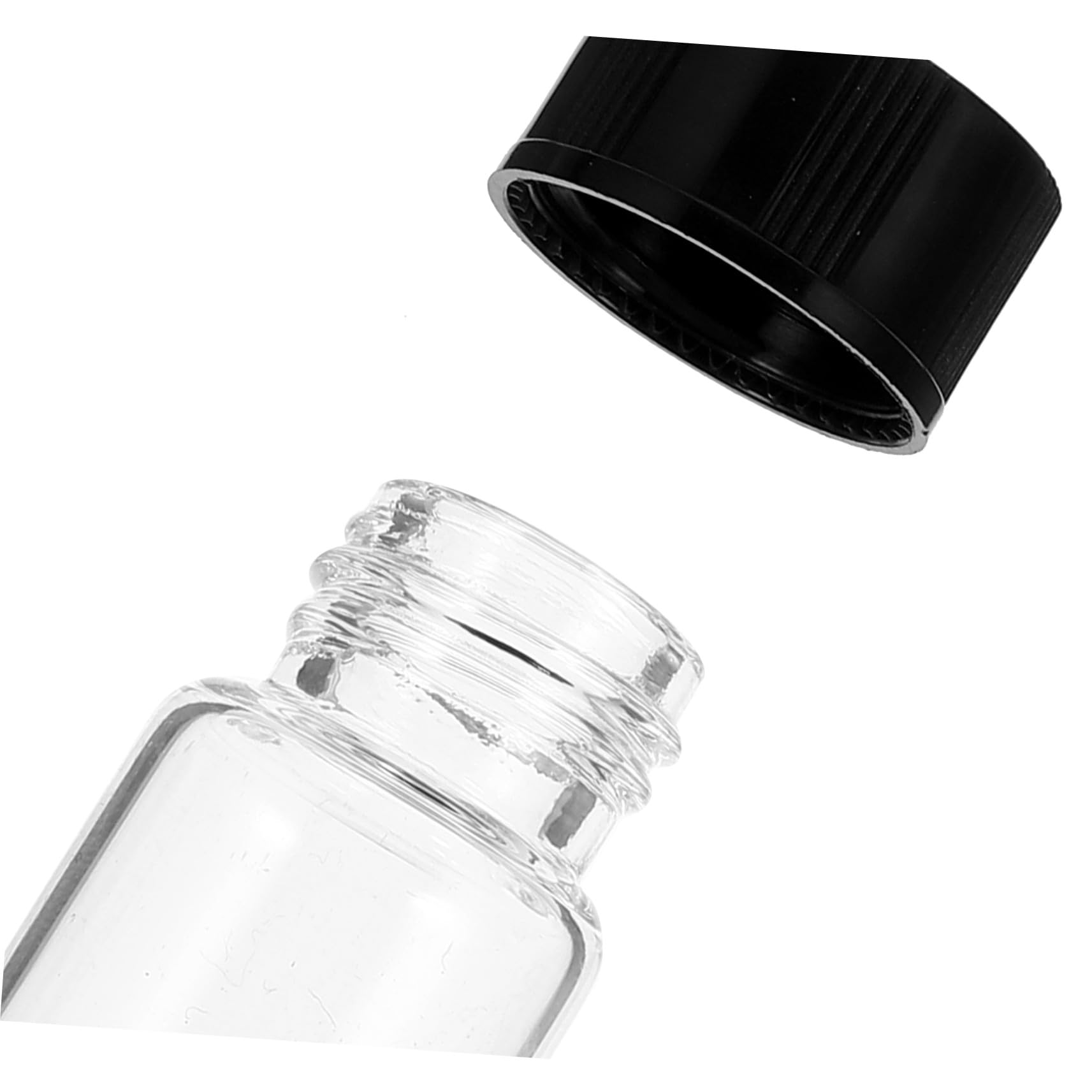 Didiseaon Fiale Campione in Vetro da 5ml con Tappo a Vite 100 Pezzi con Fondo Piatto Bottiglie Trasparenti Facili da Riempire per Trasporto in Laboratorio