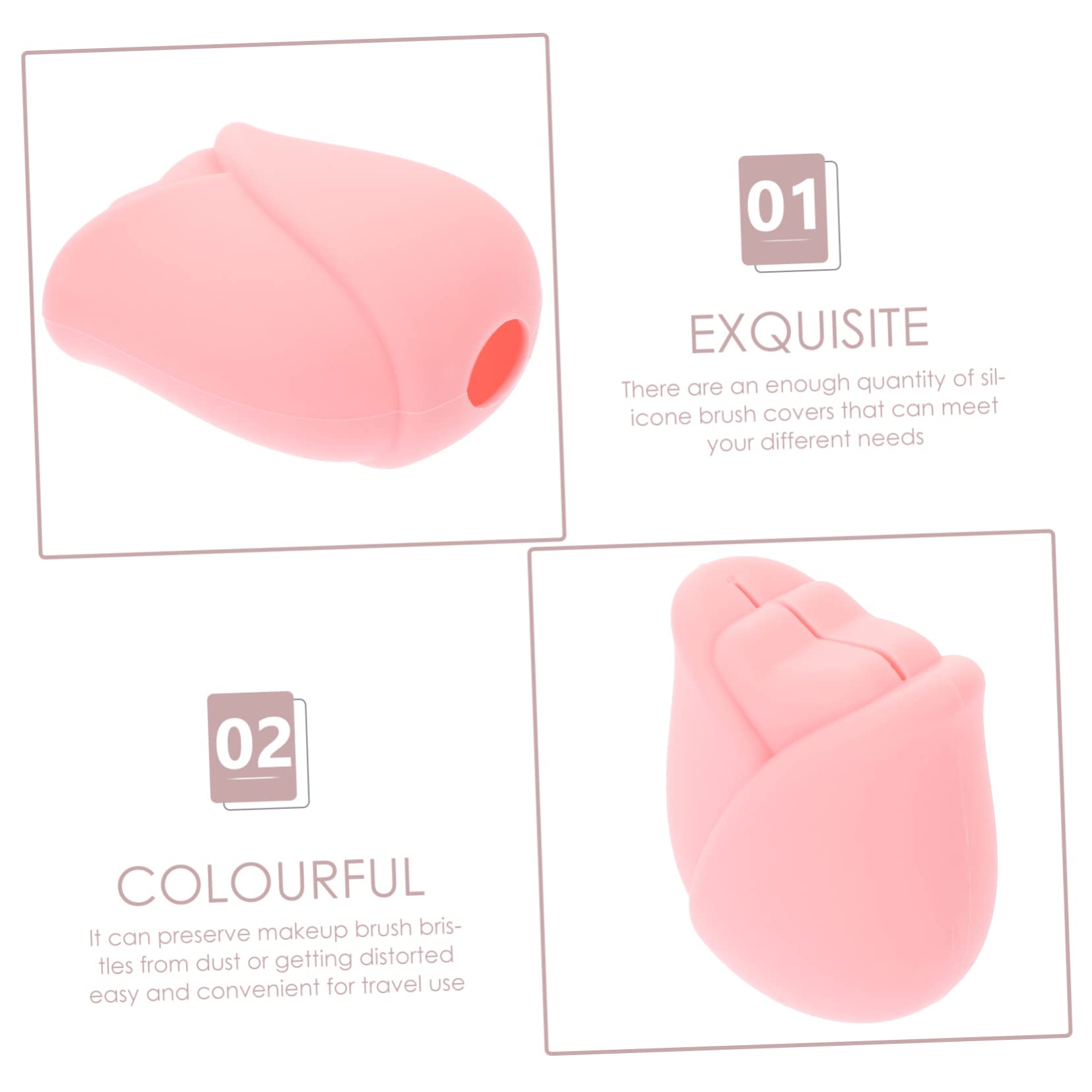 Healeved 24pièces Housses De Pinceaux De Maquillage Silicone Lot De Caps De Réutilisables Pratiques Et Antidérapantes Conviennent à Les Pinceaux De Maquillage