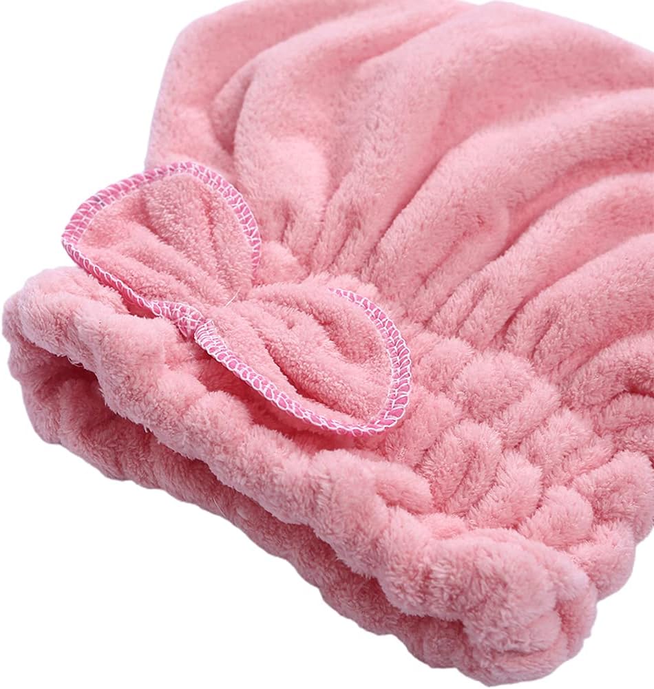 Women 4pcs Absorbent Coral Velvet Spa Bath Wrap Cover Up Set Fleece Bathrobe Shower Towel Tube Dress with Hat Headband