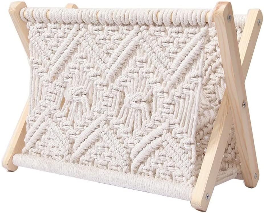 HBJWOV Magazine Rack Books Newspapers Holder Organizer Northern Europe Rustic Storage