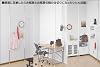 Yamazen YAMAZEN Push-Up Partition Wire Type Width 23.6 x Depth 2 x Height 65.6 - 116.3 inches with 4 Hooks Wall-Mounted Storage Wall-Mounted Storage Ceiling Room Divider Assembly Required White