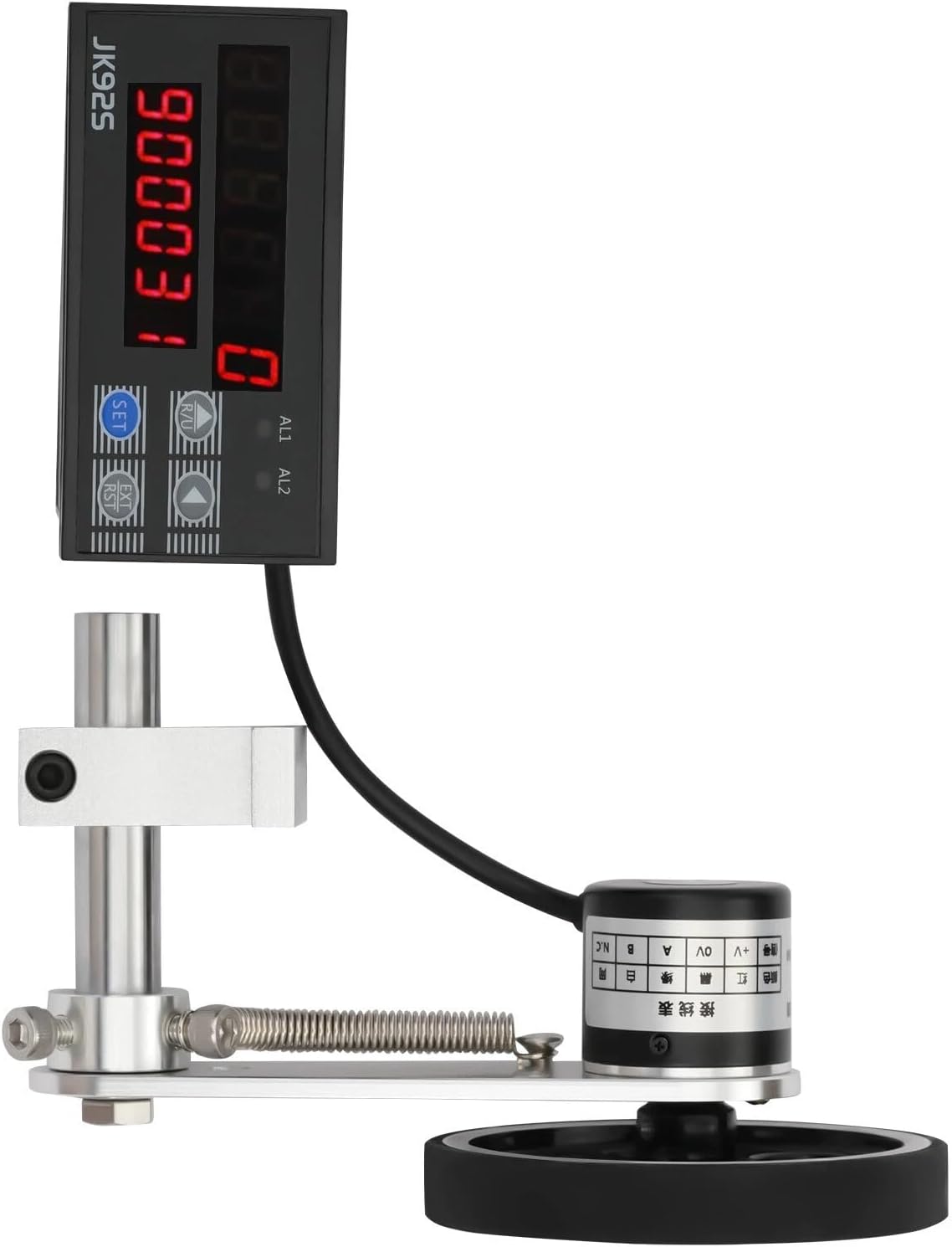 Digital Meter Counter Industrial Length Measuring Tool, Digital Length Meter Counter Rolling Wheel,High Precision 0.01mm Large Range 999,999m for Cloth, Pipe, Wire & Batch Counting