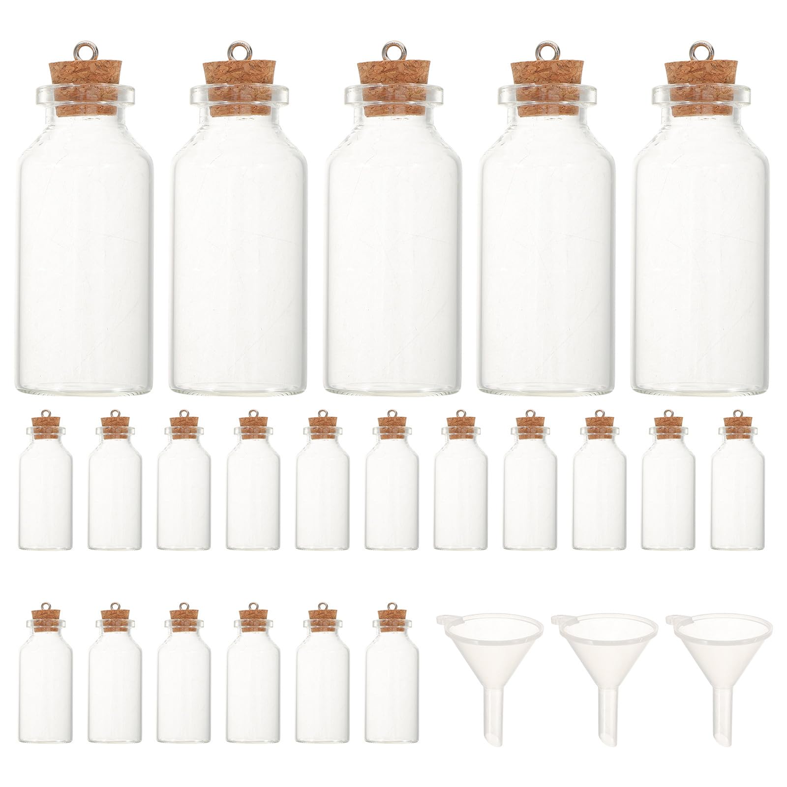 Mini Bottiglie di Vetro Decorative 43 Pezzi 20ml con Tappi