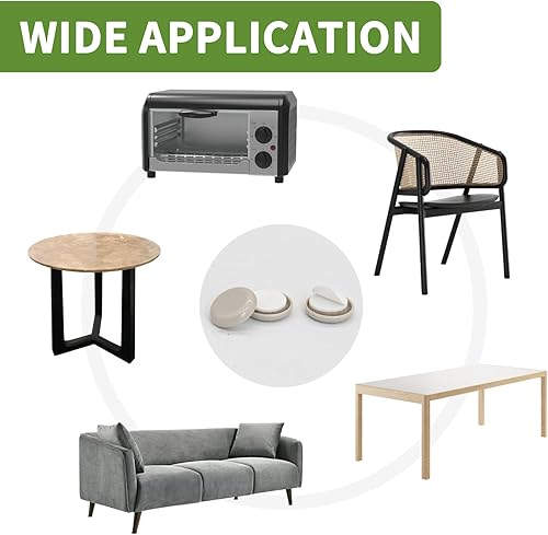 Miniatura 7 de Deslizadores de muebles para alfombras, 48 unidades, 1 pulgada para muebles, patas deslizantes para muebles, patas de silla, protectores de pisos