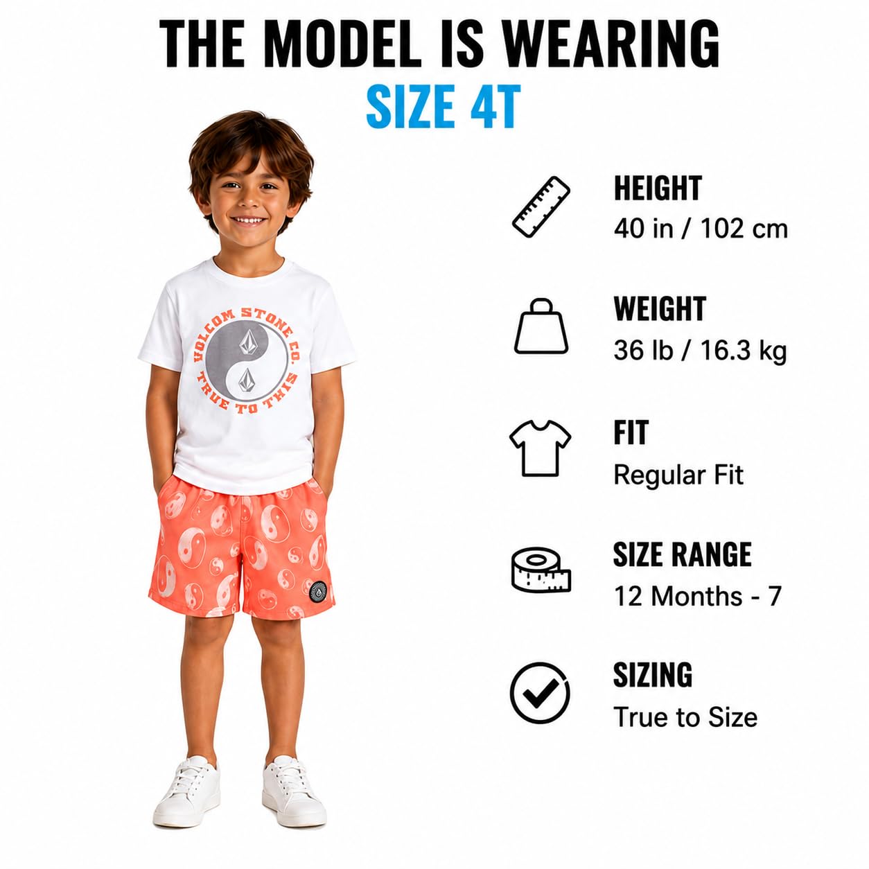 Volcom Ensemble de bain 2 pièces pour bébé garçon – Maillot de bain à manches courtes avec t-shirt graphique et short de bain – Maillot de bain pour petit garçon