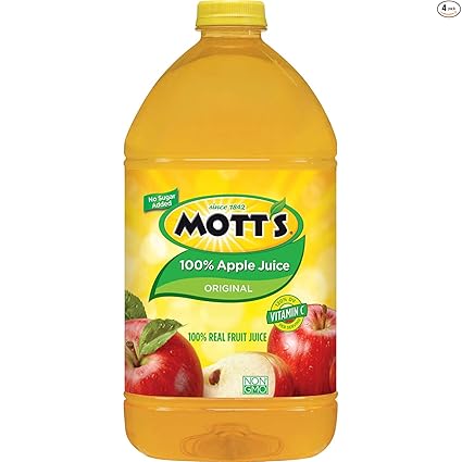 4-Pack 128-Oz Mott's 100% Original Apple Juice at Amazon ( each)