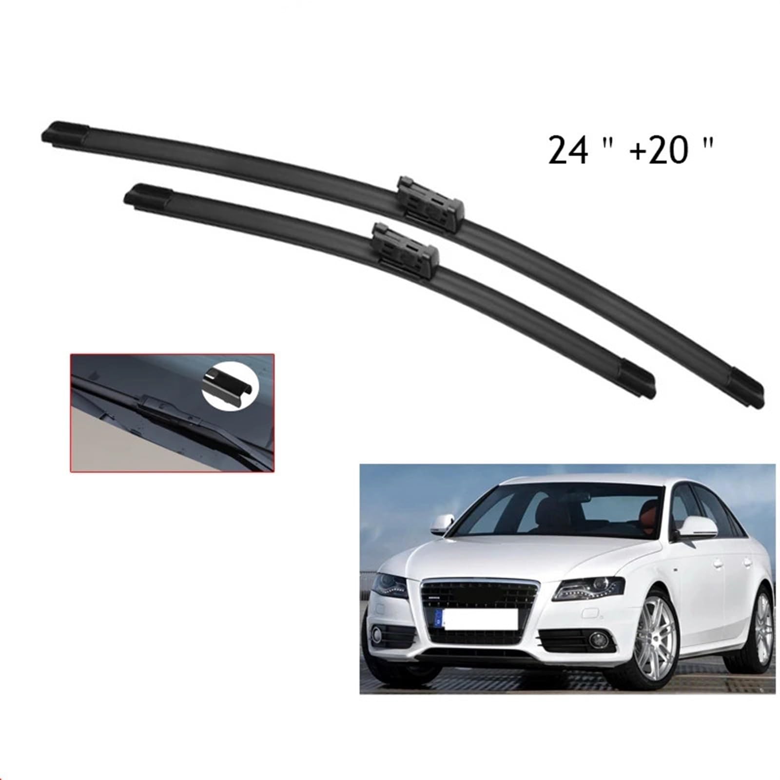 para B9 para Allroad 2016 2017 2018 2019 LHD Escobillas limpiaparabrisas Delanteras Cepillos de Lluvia para Ventanas de Coche Escobillas limpiaparabrisas