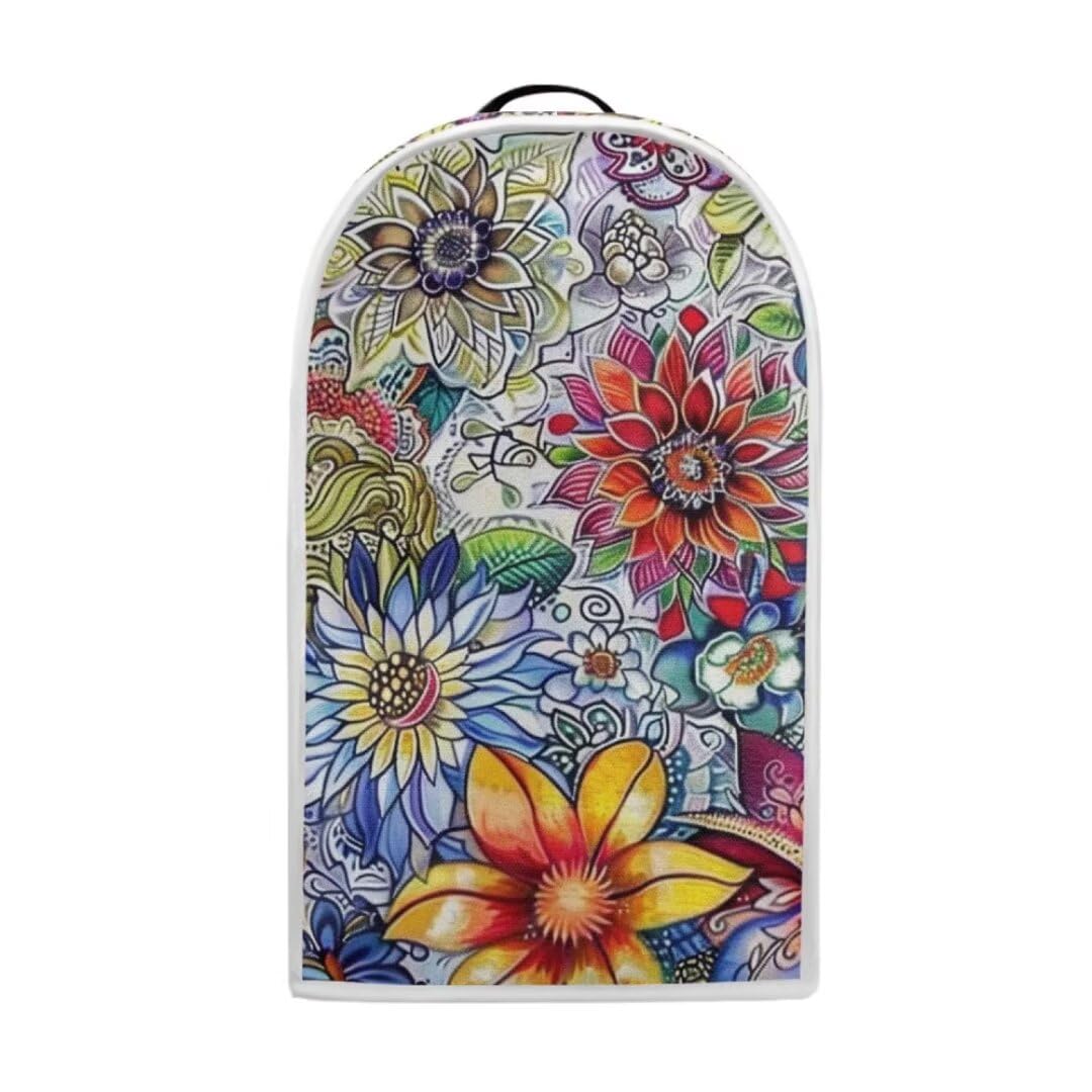 Boho Floral Blender Dust Cover Anti Fingerprint Polyester Stand Mixer or Coffee Maker Appliance Cover Stain Resistant Blender Storage Bag for Kitchen Appliance