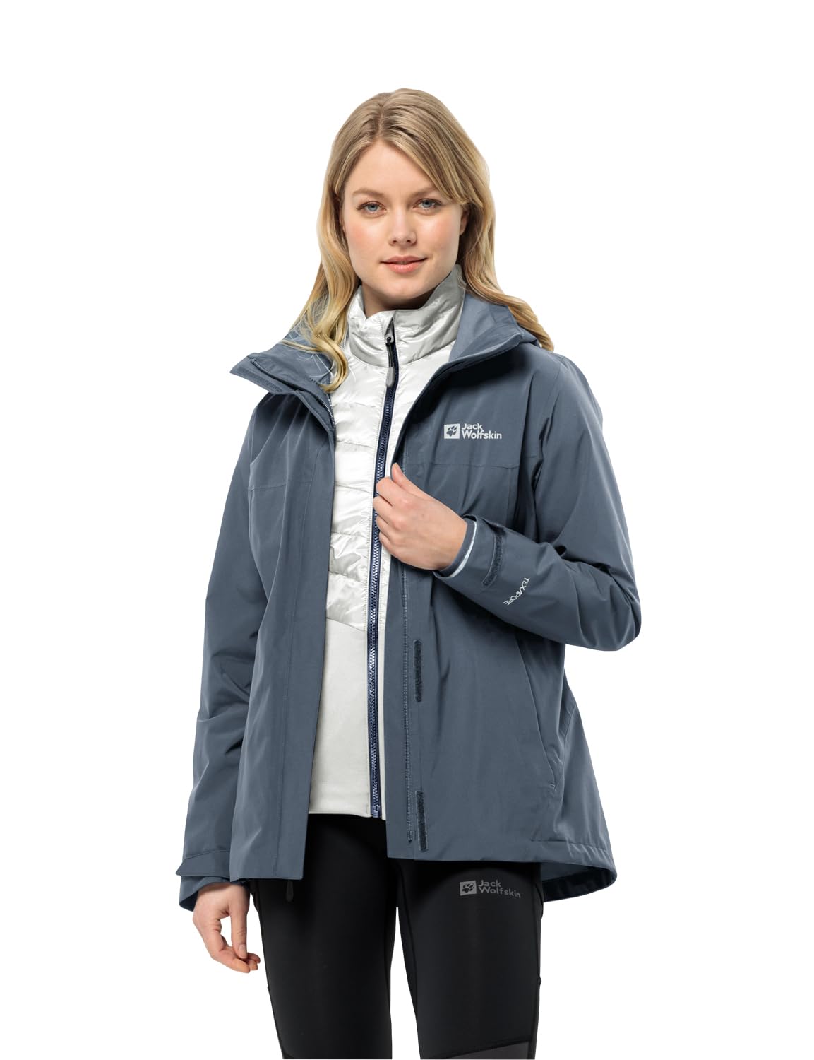Jack Wolfskin Women's Luntal 3in1 JKT W Jacket, Graphite/Cool Grey, S