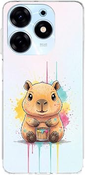 Tecno Spark 10 Pro ile Uyumlu Splash Kapibara Tasar ml   effaf Silikon K l f