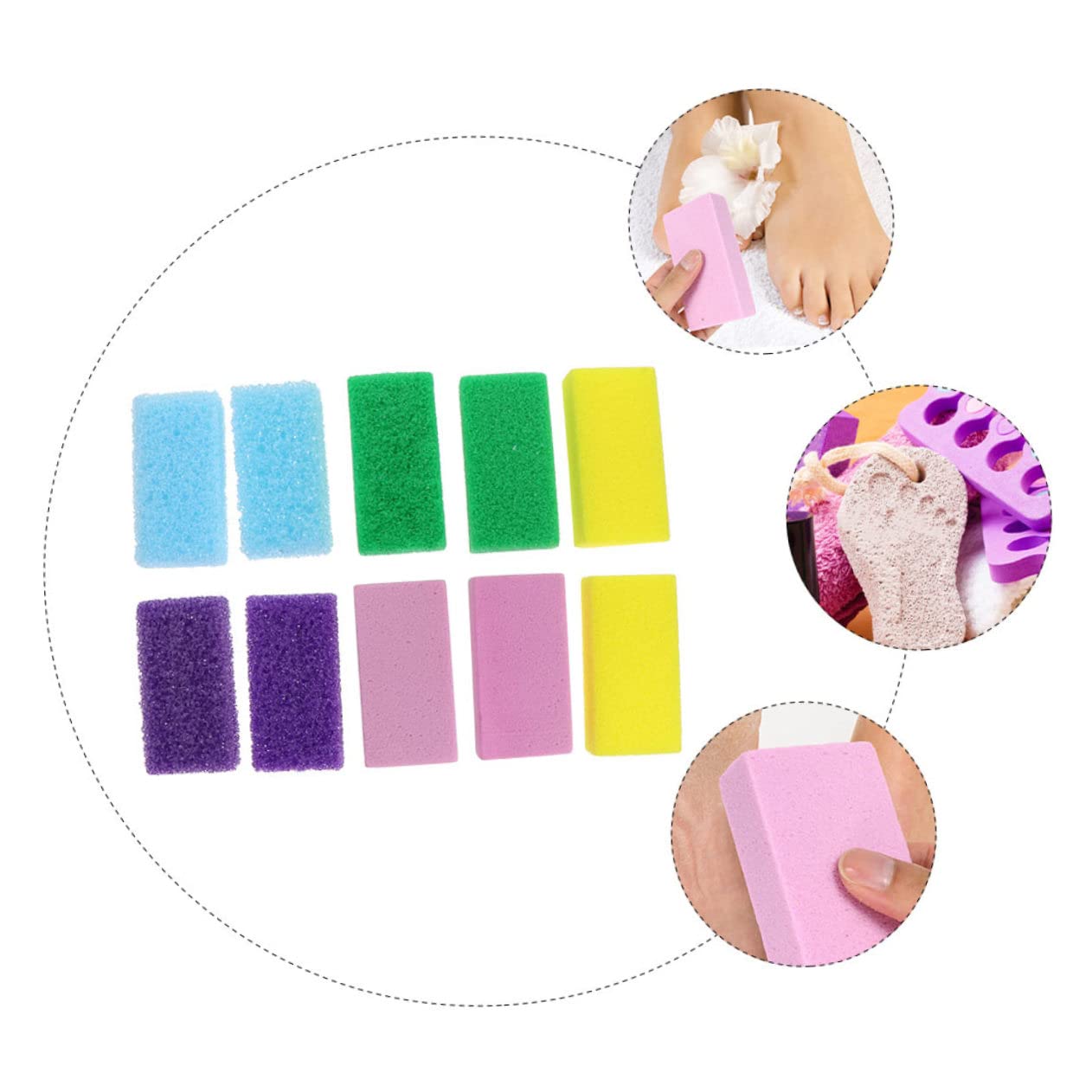 Healeved 45pezzi Pietre Per Pedicure Pu Colorate Rimozione Della Morta Strumenti Per La Dei Piedi Massaggio e Scrub Per Talloni Screpolati e Secca