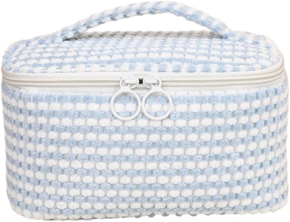 Rectangular Cosmetic Bag Large Capacity Plush Storage Cloth