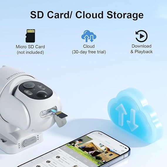 WiFi Solar Security Cameras Wireless Outdoor with 2K HD View