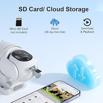 WiFi Solar Security Cameras Wireless Outdoor with 2K HD View