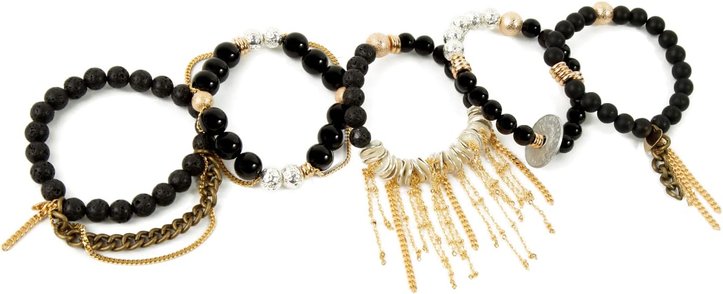 THE LACE PROJECT — Handmade Beaded Bracelets | Authentic Gemstones and Crystals With Healing Properties | Gold Filled Hardware | Gold Chain | Mix and Match Stack Bracelets | Jack