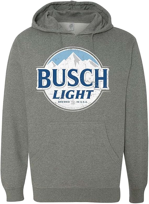 Busch Light Grey Logo Hoodie : Amazon 