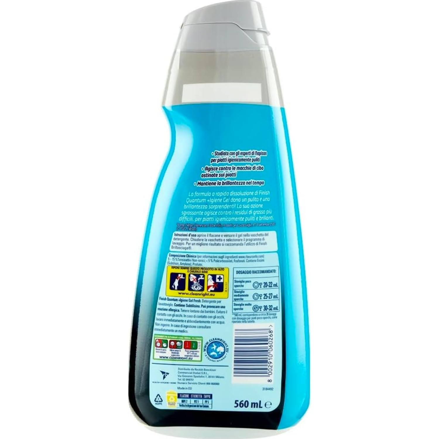 Detergente gel igienizzante lavastoviglie con formula combinata kit con Spugna Brandizzata SPESA & RISPARMIO Inclusa – Variazioni 4/8/12 Pezzi (8)