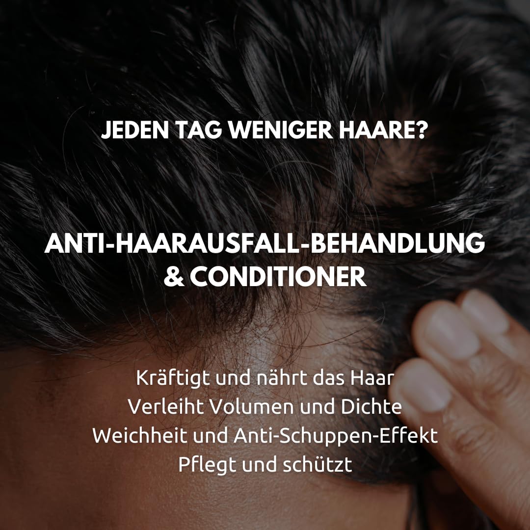 FETEN Anti-Haarausfall Shampoo für Männer, 400 ml, mit Conditioner, gegen Haarausfall und Schuppen, für mehr Volumen und kräftigeres Haar