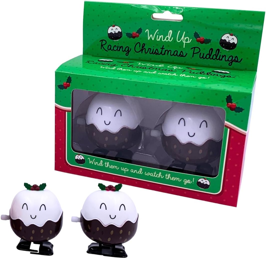 Diabolical Racing Christmas Puddings, Secret Santa Gifts For Him, Xmas Women, Funny Stocking Fillers, Wind Up Toys Kids, Gifts, Novelty Women