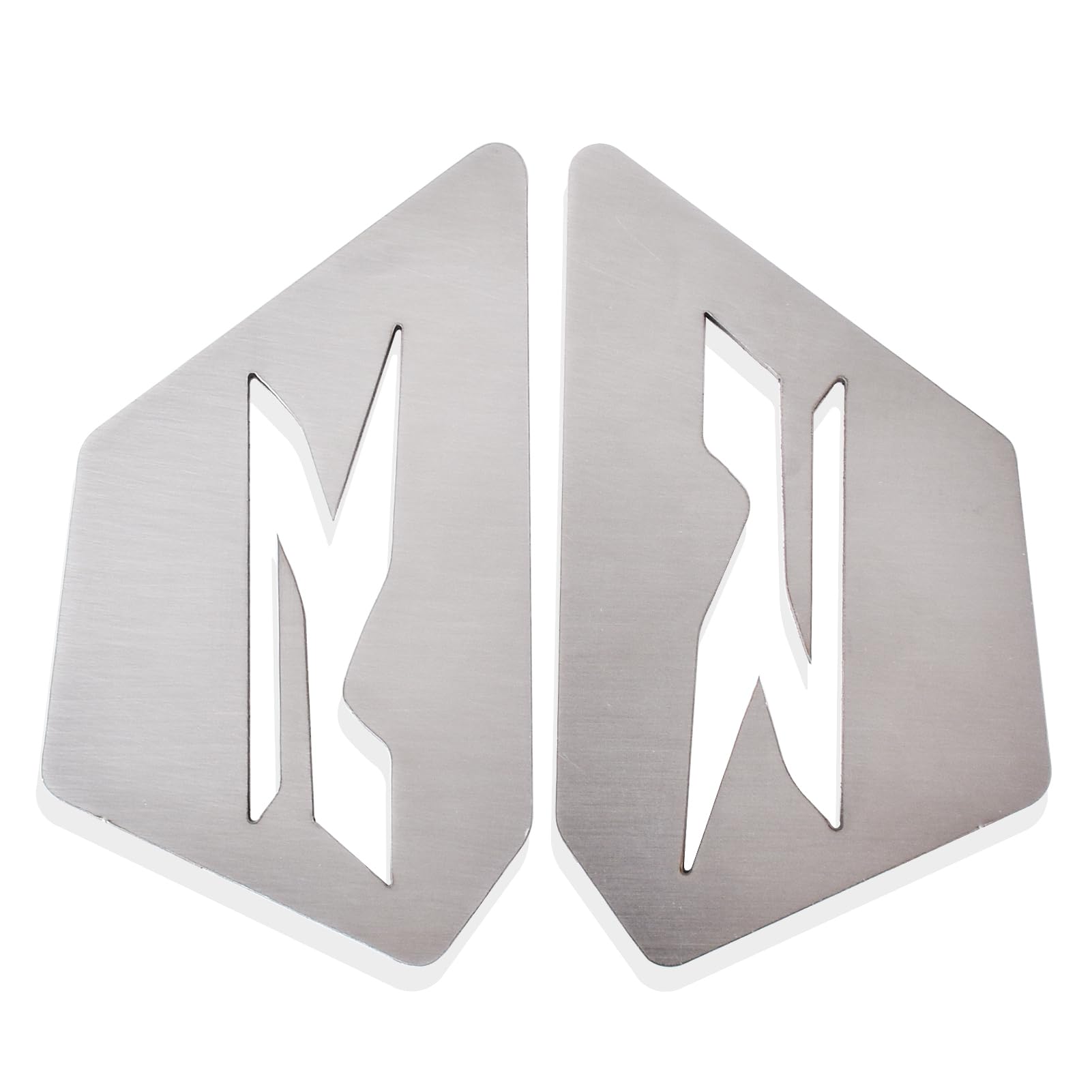 Couvercle latéral de cadre en acier inoxydable, couvercles CBR 650 R Type R remplissage de cadre pour HO&N&DA CB650R/CBR650R 19-25 Autocollant badge d'emblème décalque latéral cadre (Argent)