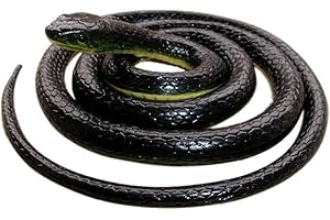 Amazingly Realistic Brandon Rubber Black Snake - A Lifelike Scare Toy