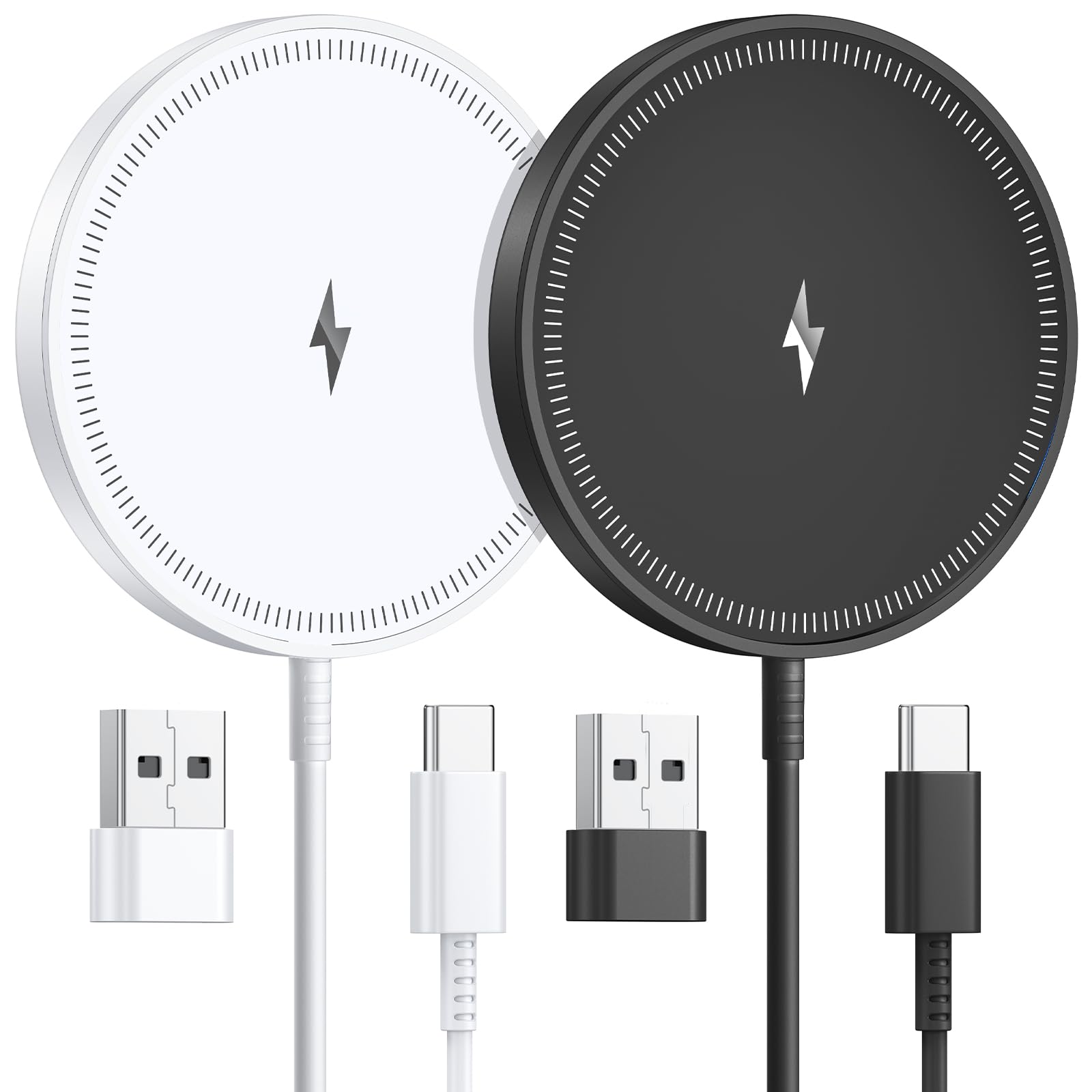 Magnetic Wireless Charger 15w Apple Mag-Safe Charger for Phone 16 Pro Max/16 Pro/16/16 Plus/15/14/13/12 Series AirPods 3/2/Pro/Pro 2 LED